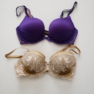 2 Victoria Secret Ver Sexy Pushup Bras 32D